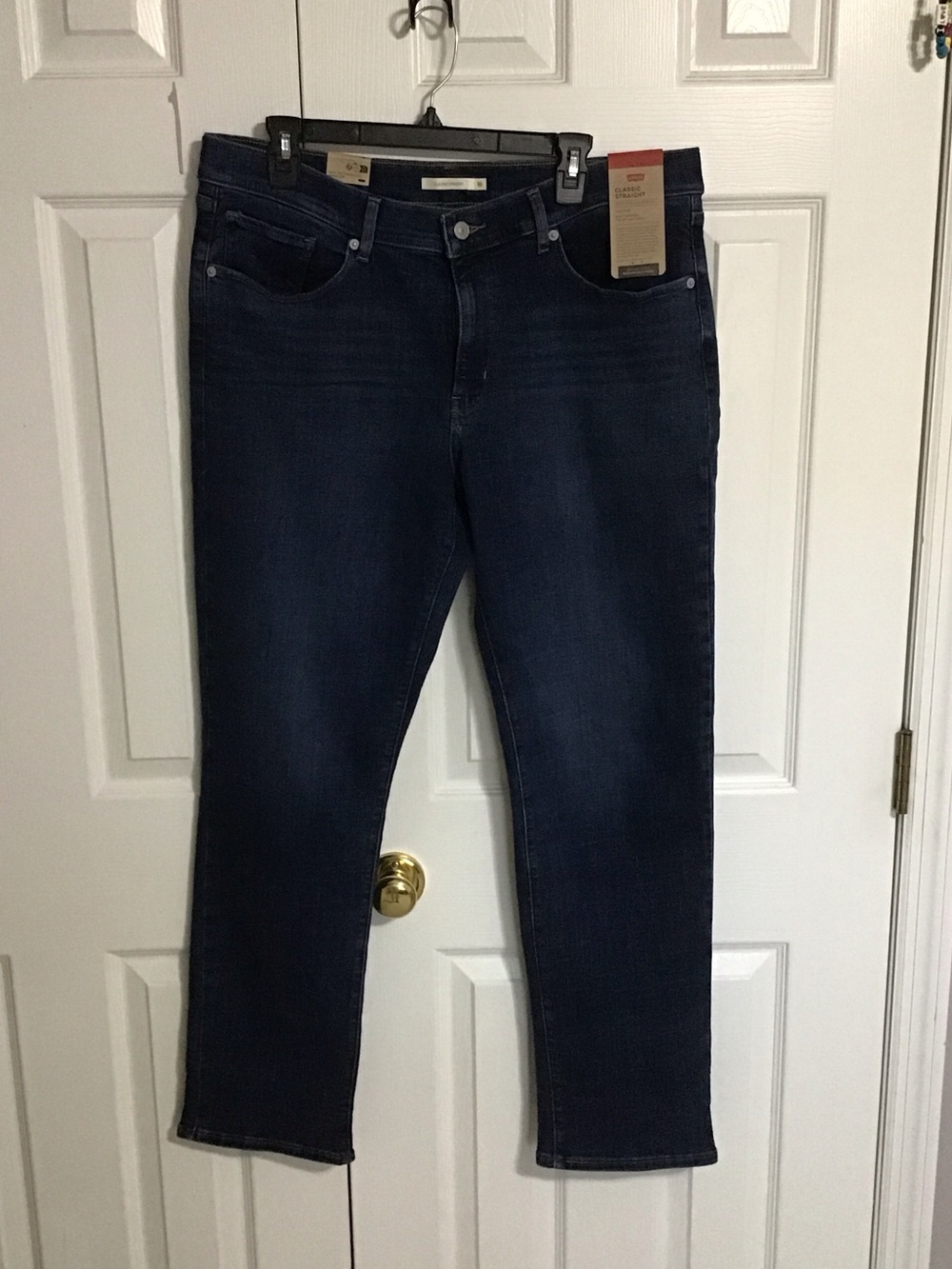 Levi's Women's Straight Leg Jeans - Dark Blue